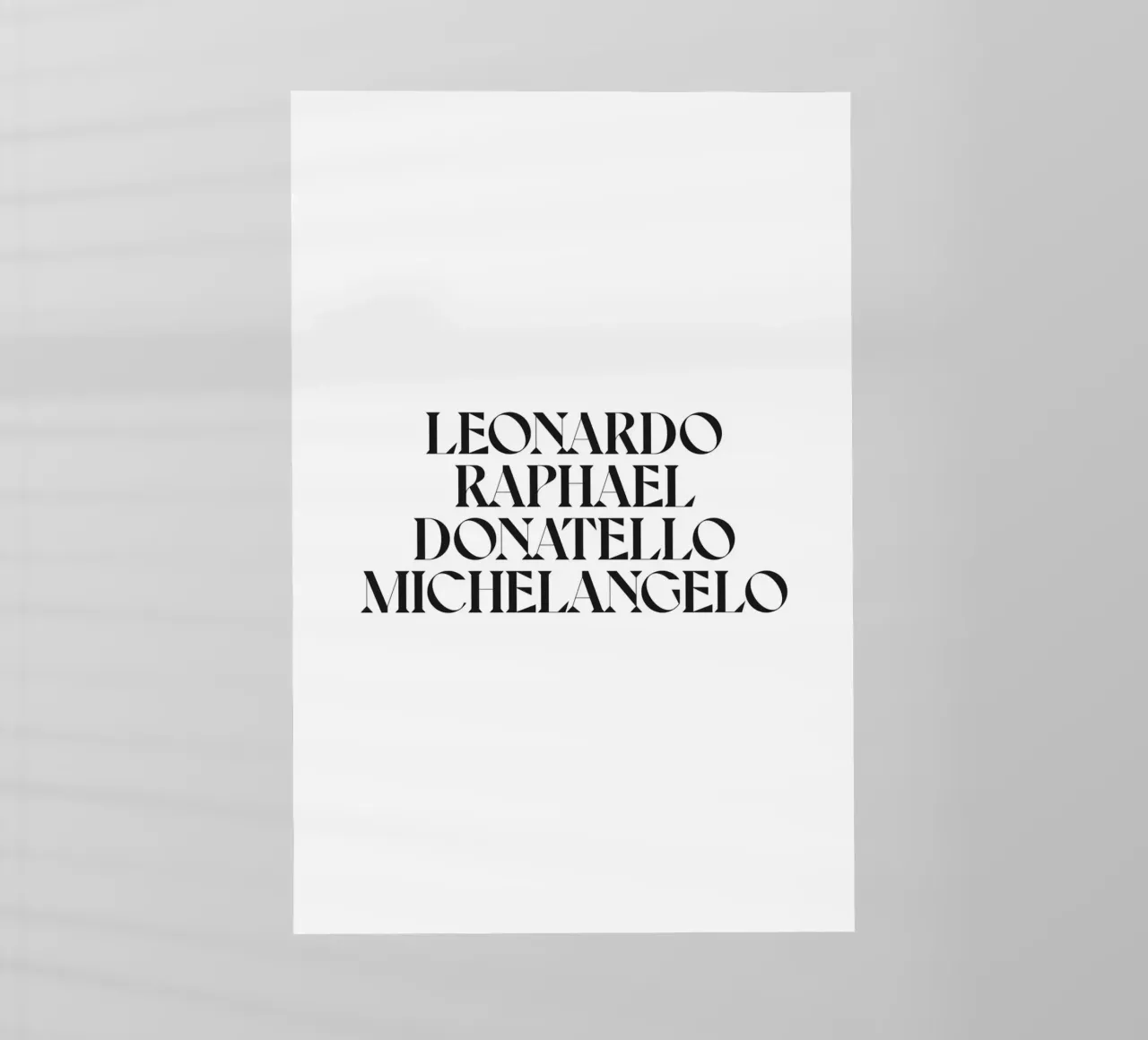 LEO, RAPH, DONNIE E MIKEY pellicola backlit da n.4