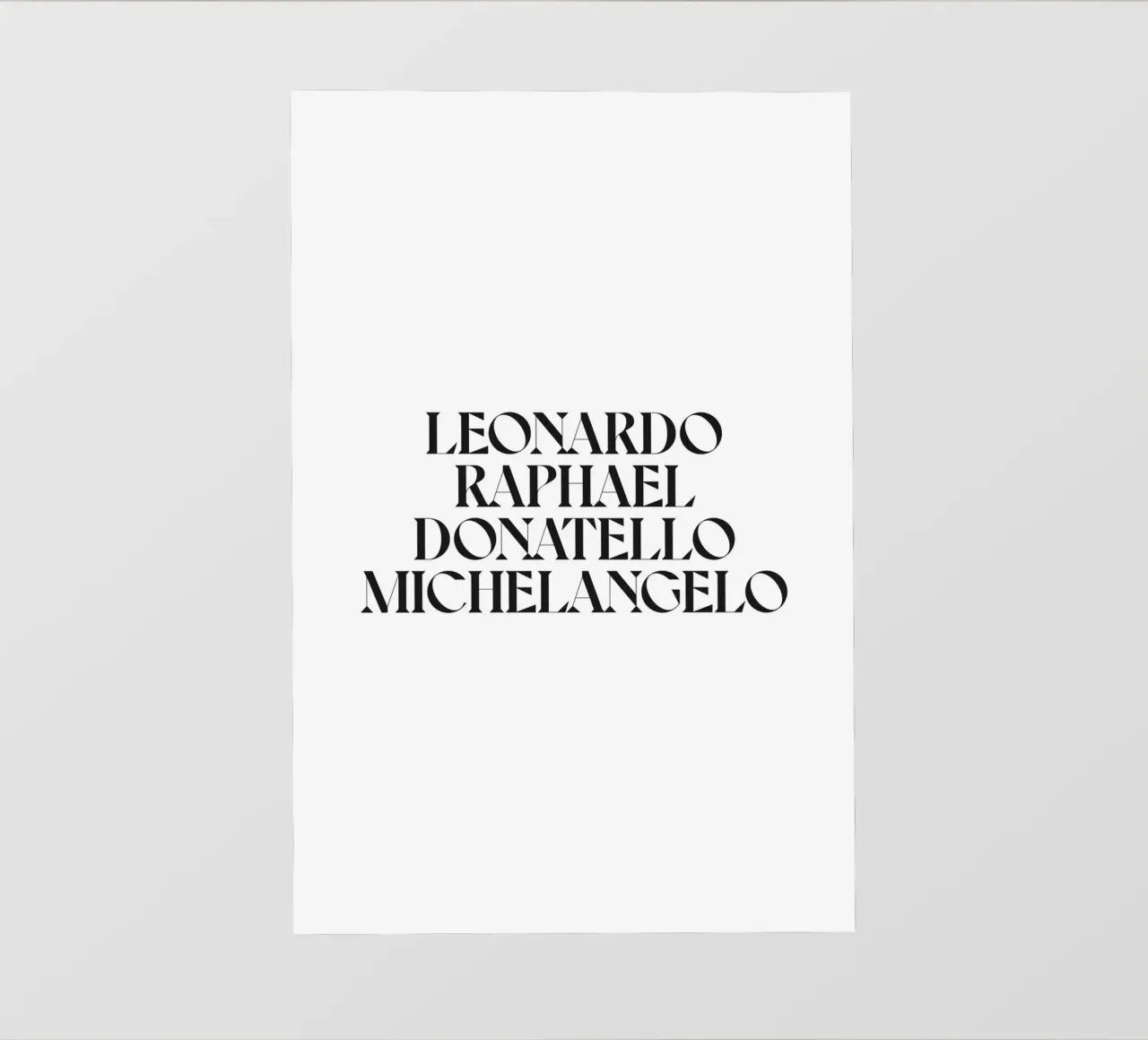 LEO, RAPH, DONNIE E MIKEY pellicola backlit da n.4