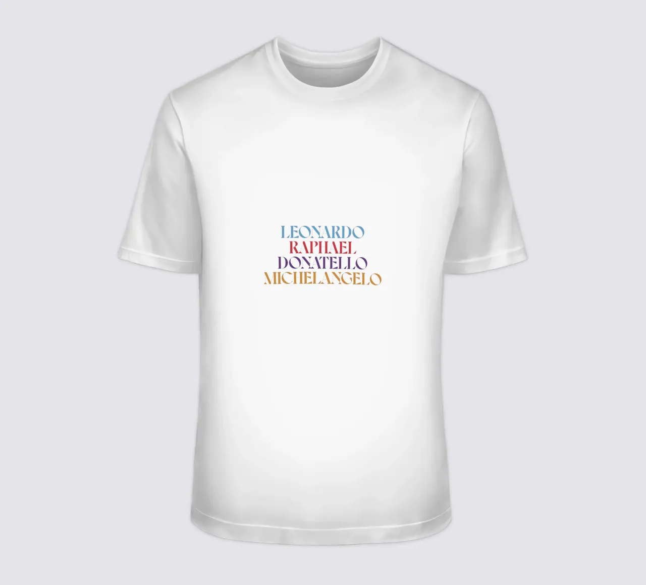 LEO, RAPH, DONNIE, MIKEY COLORE t-shirt da n.4