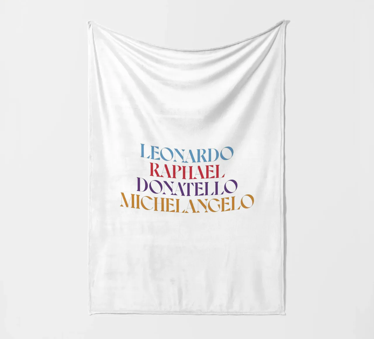 LEO, RAPH, DONNIE, MIKEY COLOR fleece blanket by n.4