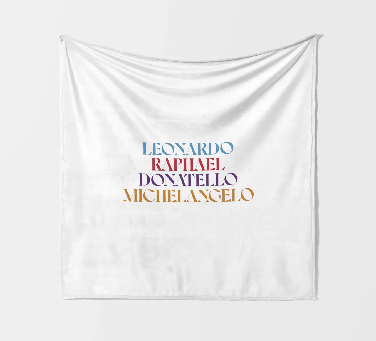 LEO, RAPH, DONNIE, MIKEY COLOR fleece blanket by n.4