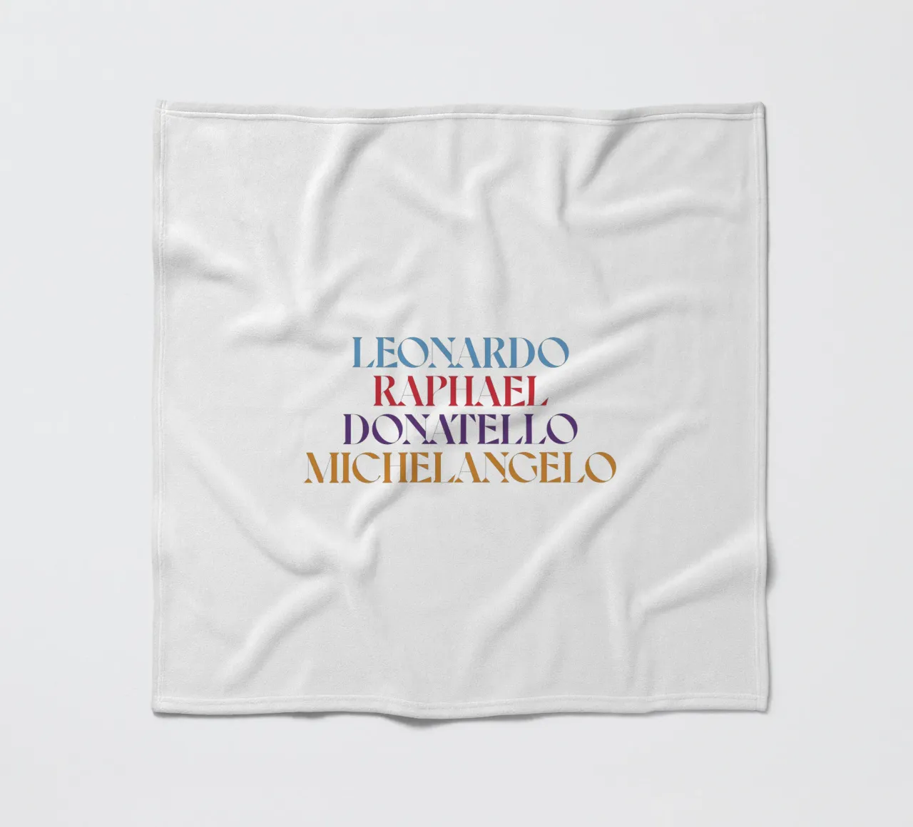 LEO, RAPH, DONNIE, MIKEY COLORE coperta in pile da n.4