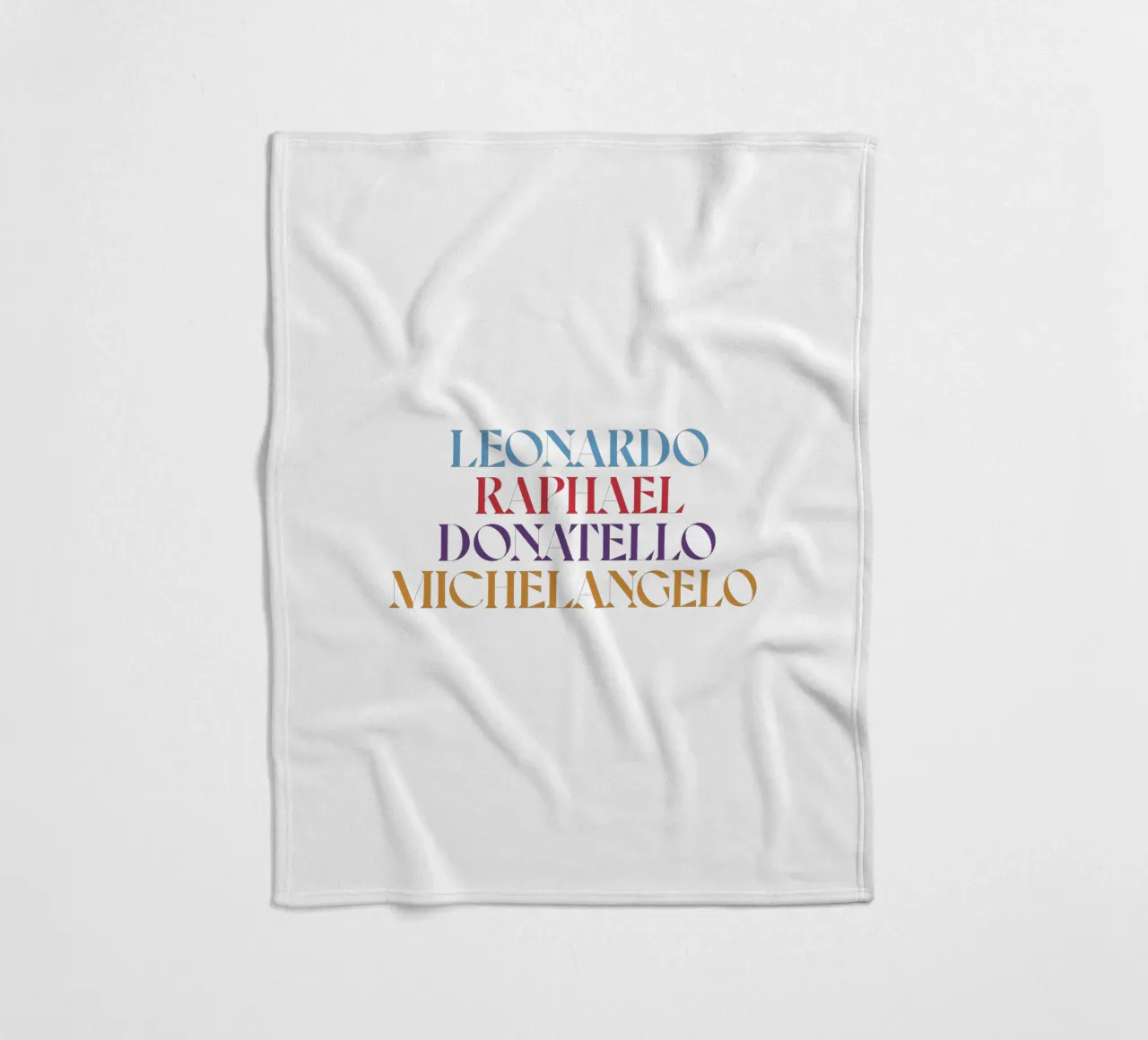 LEO, RAPH, DONNIE, MIKEY COLOR fleece blanket by n.4