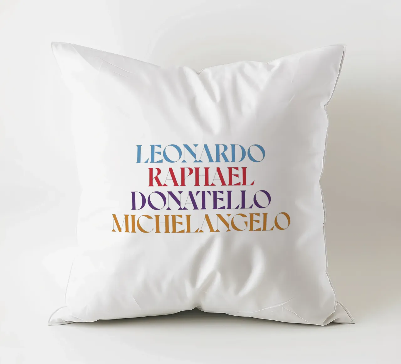 LEO, RAPH, DONNIE, MIKEY COLORE cuscino da n.4