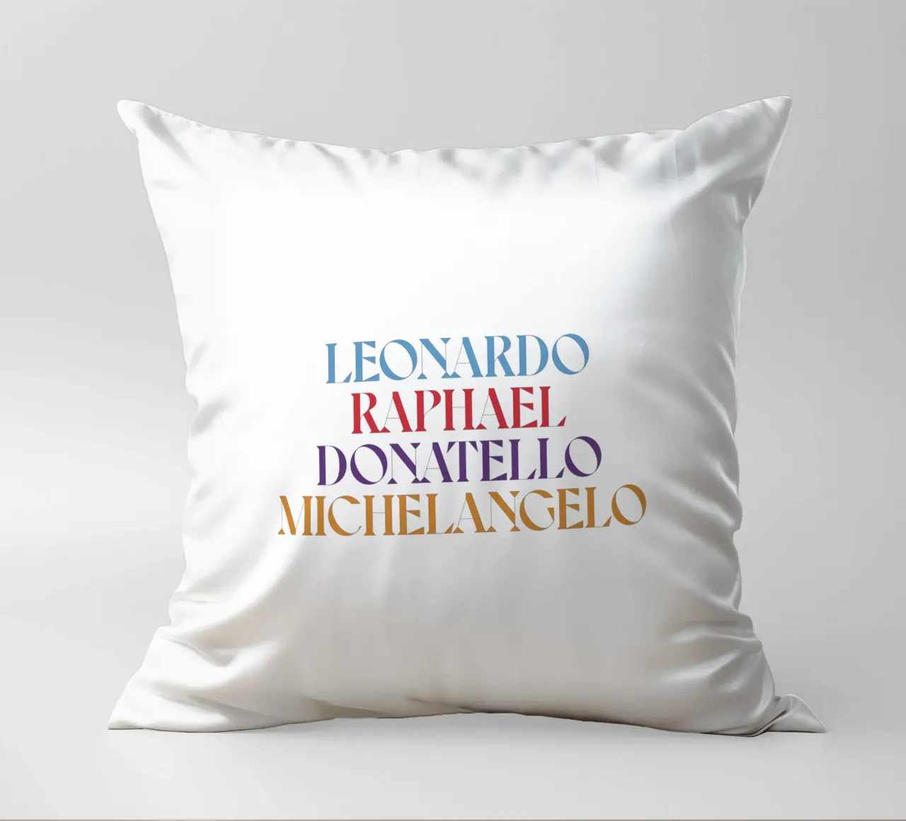 LEO, RAPH, DONNIE, MIKEY COLORE cuscino da n.4