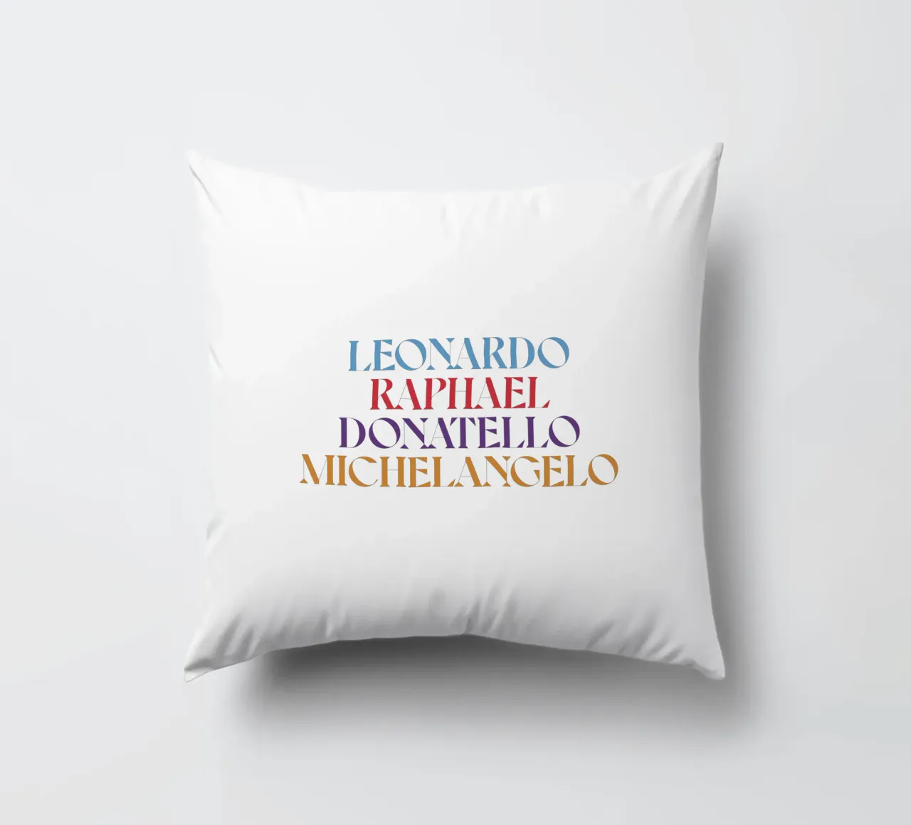 LEO, RAPH, DONNIE, MIKEY COLORE cuscino da n.4