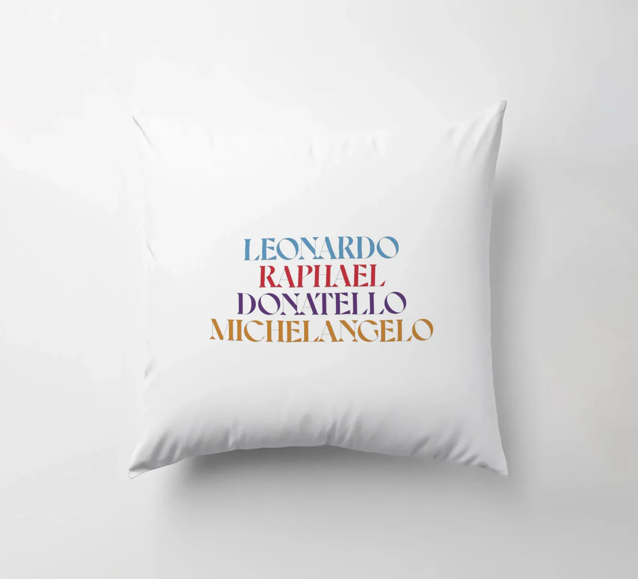 LEO, RAPH, DONNIE, MIKEY COLORE cuscino da n.4