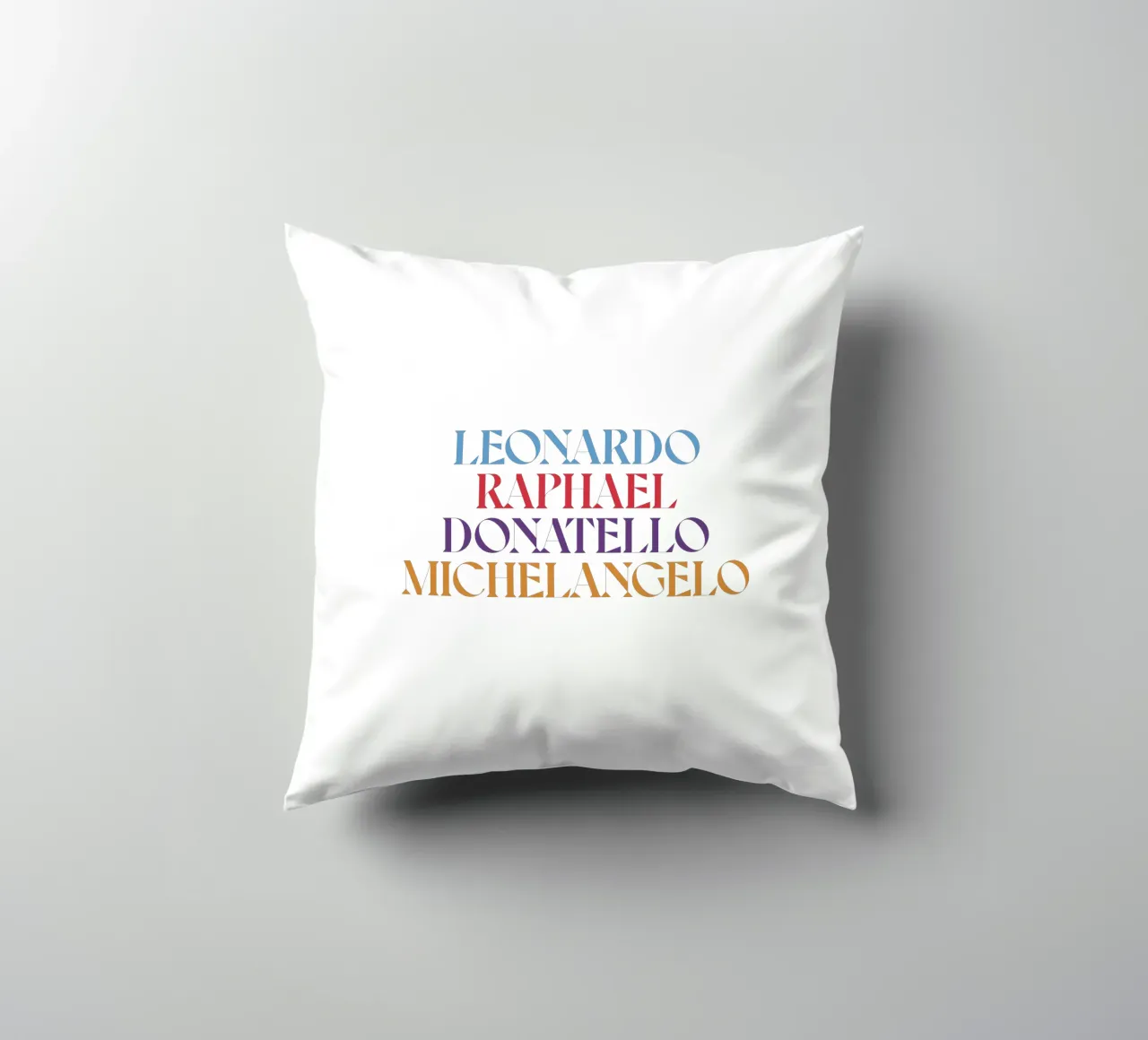 LEO, RAPH, DONNIE, MIKEY COLORE cuscino da n.4