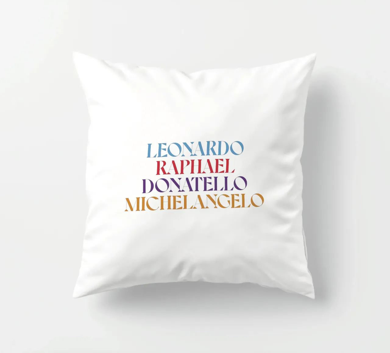 LEO, RAPH, DONNIE, MIKEY COLORE cuscino da n.4