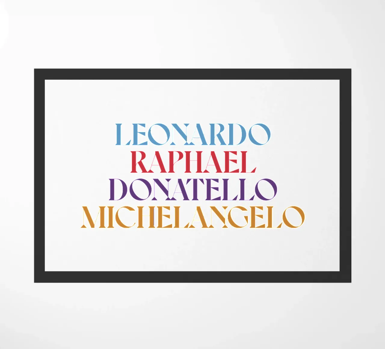 LEO, RAPH, DONNIE, MIKEY COLORE zerbino da n.4