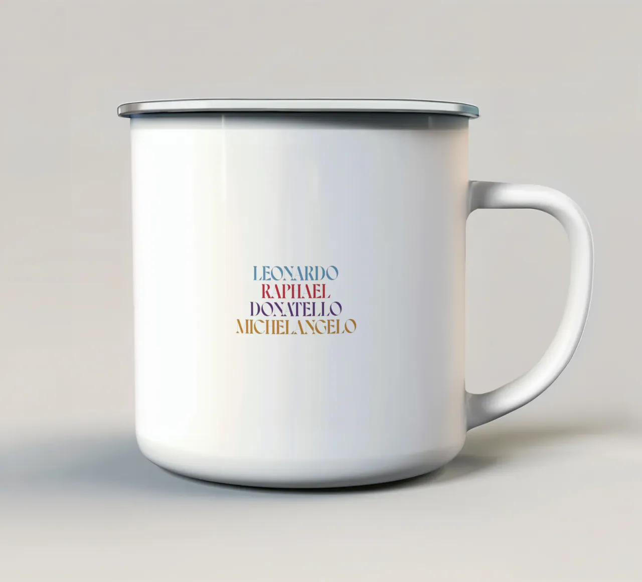 LEO, RAPH, DONNIE, MIKEY COLOR Emaille Tasse von n.4