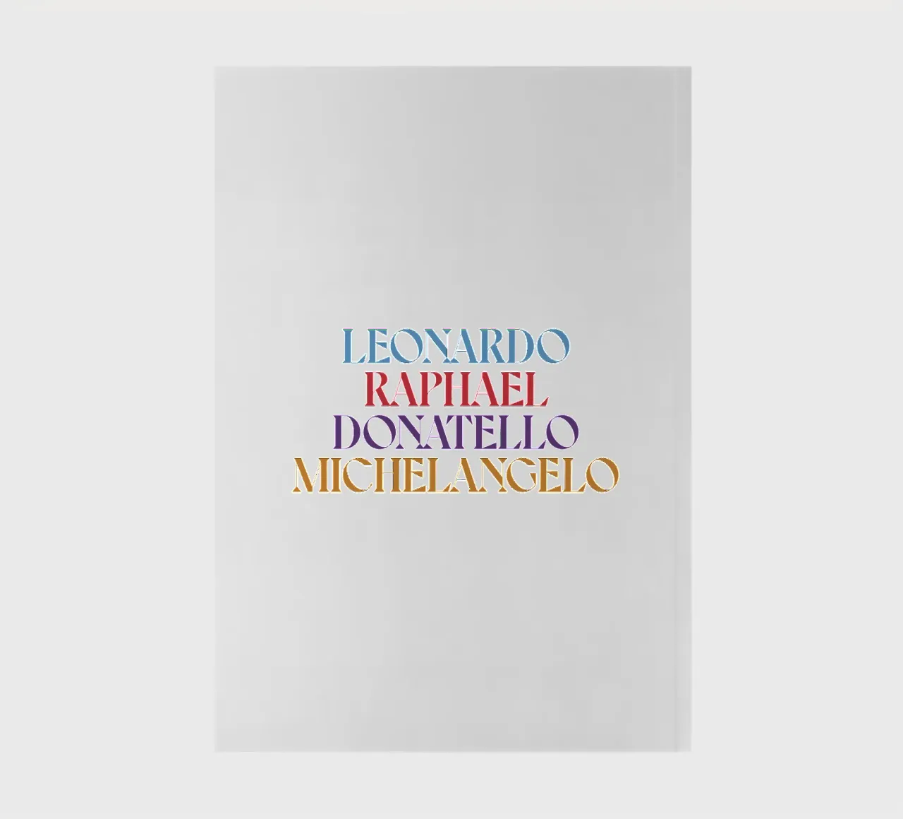 LEO, RAPH, DONNIE, MIKEY COLOR notebook by n.4