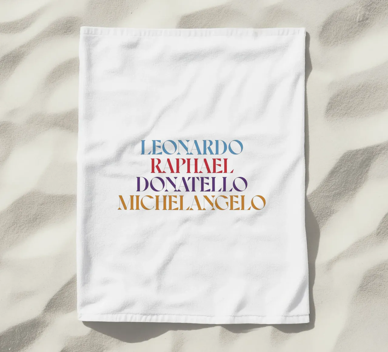 LEO, RAPH, DONNIE, MIKEY COLORE telo mare da n.4