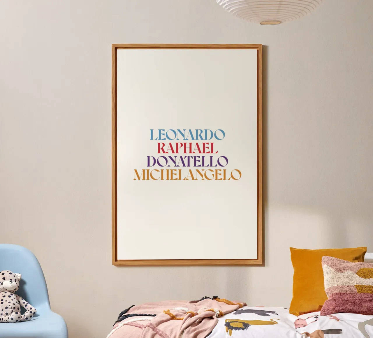 LEO, RAPH, DONNIE, MIKEY COLORE alluminio dibond da n.4