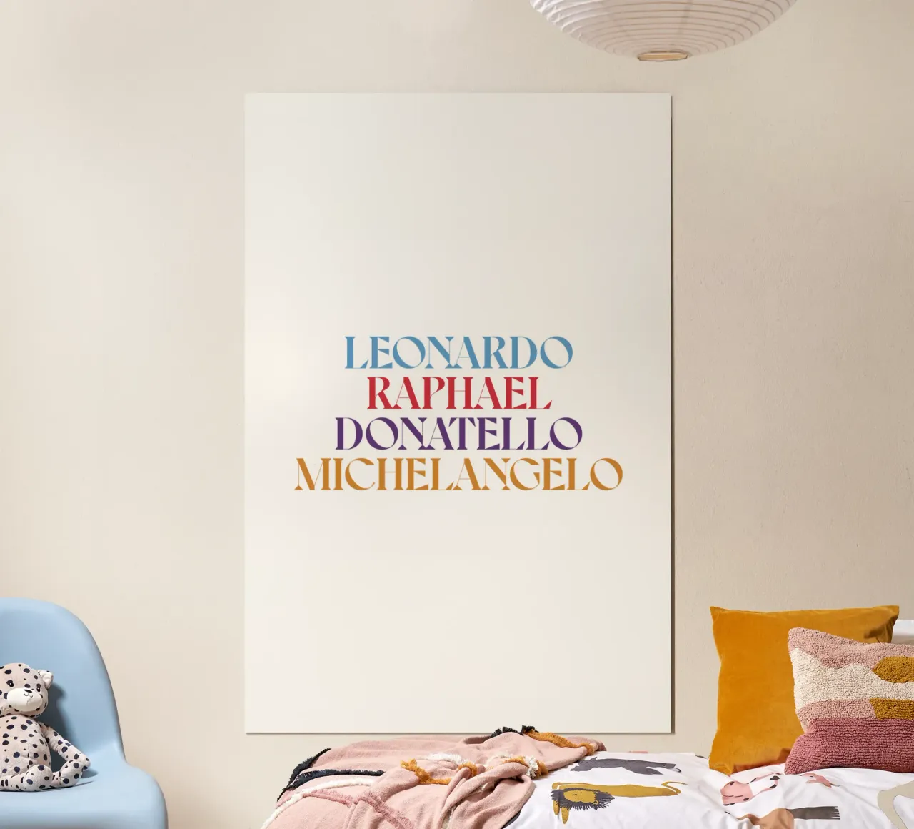 LEO, RAPH, DONNIE, MIKEY COLORE carta hahnemühle da n.4