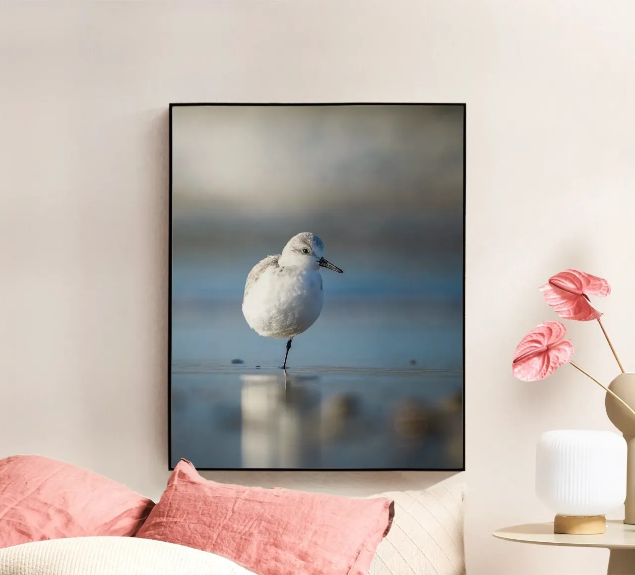 Drieteenstrandloper acryl van Tom's Wildlife