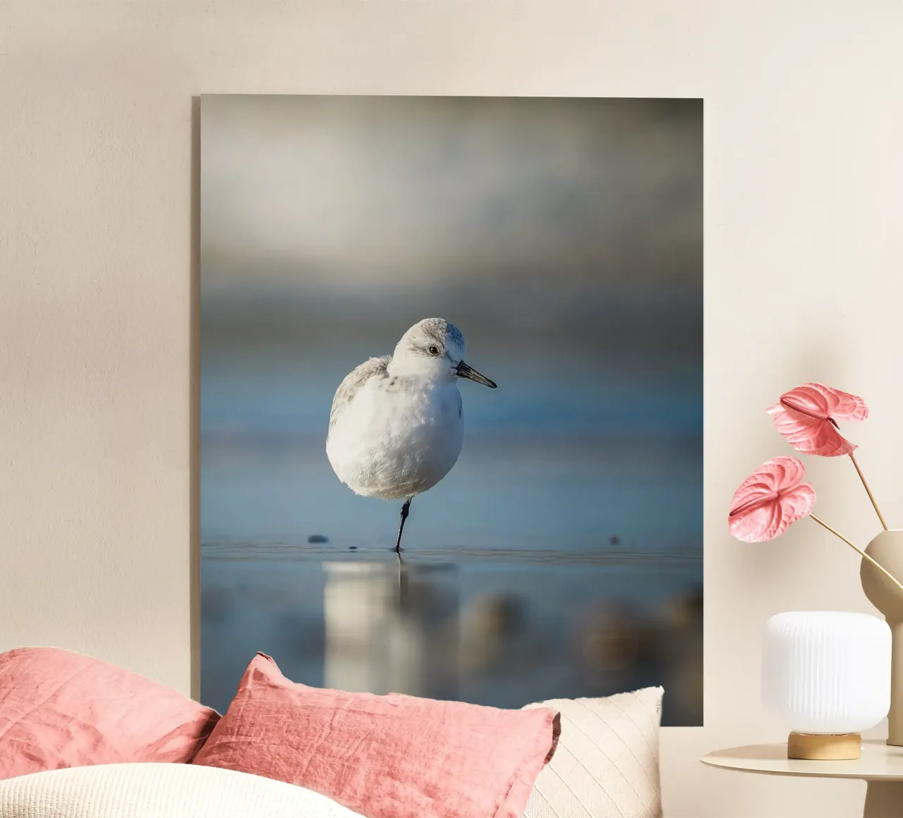 Drieteenstrandloper acryl van Tom's Wildlife