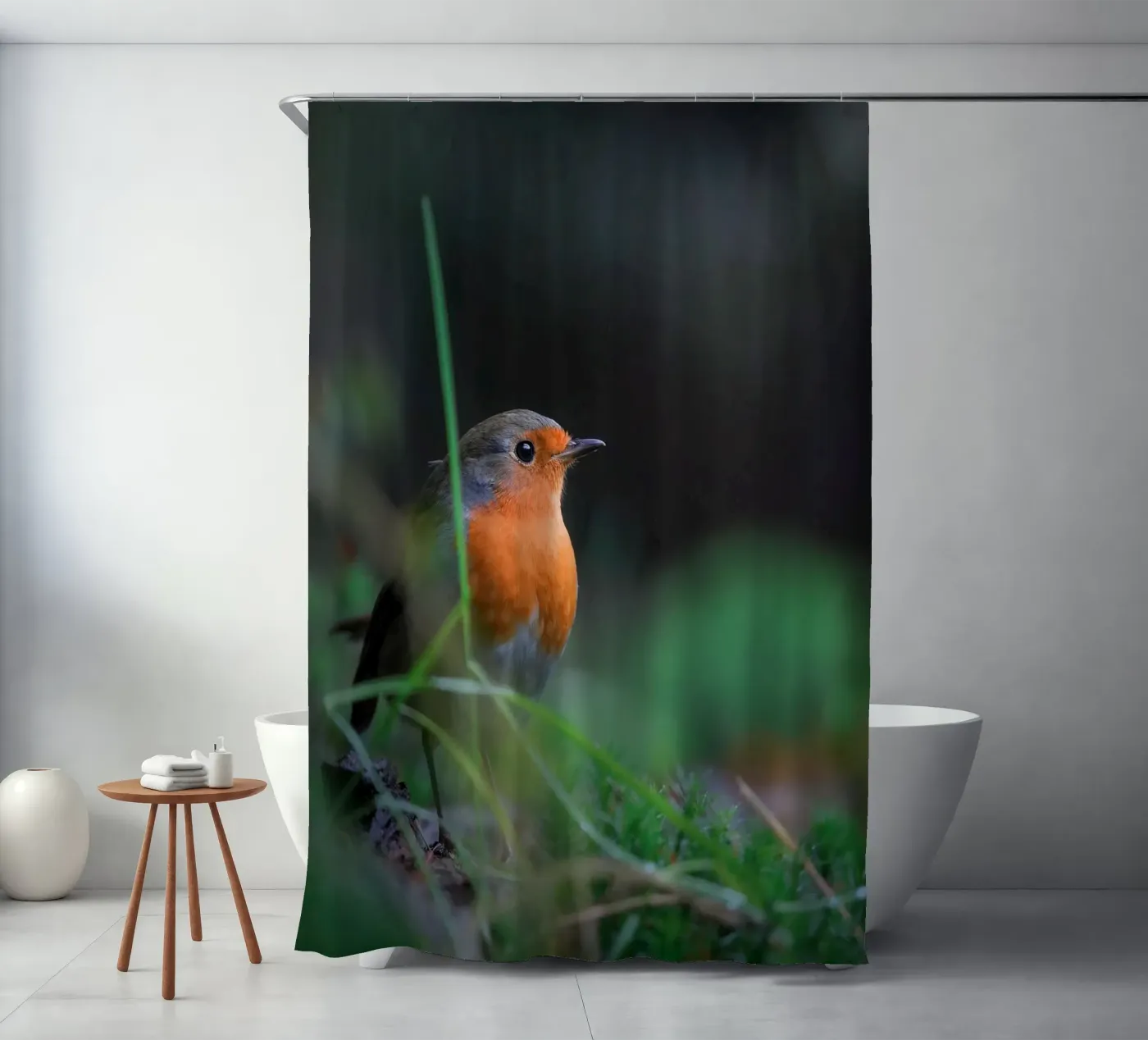 Robin douchegordijn van Tom's Wildlife