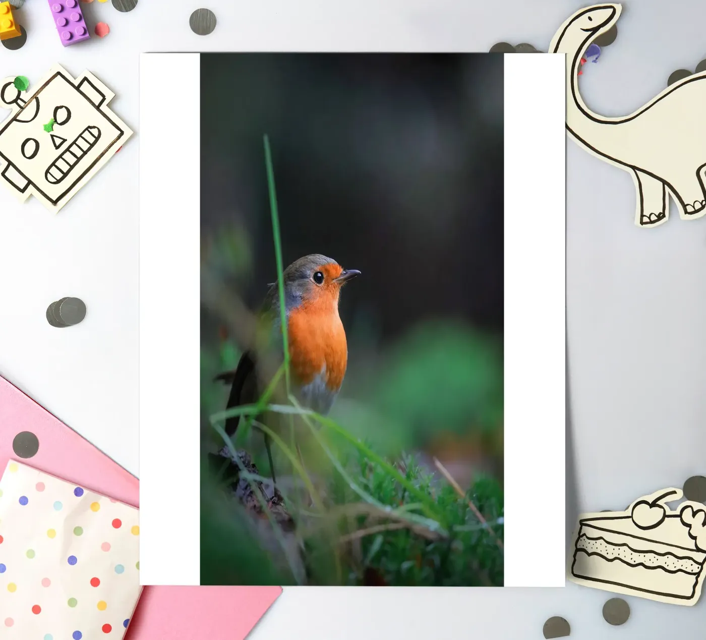Robin foglio adesivo da Tom's Wildlife