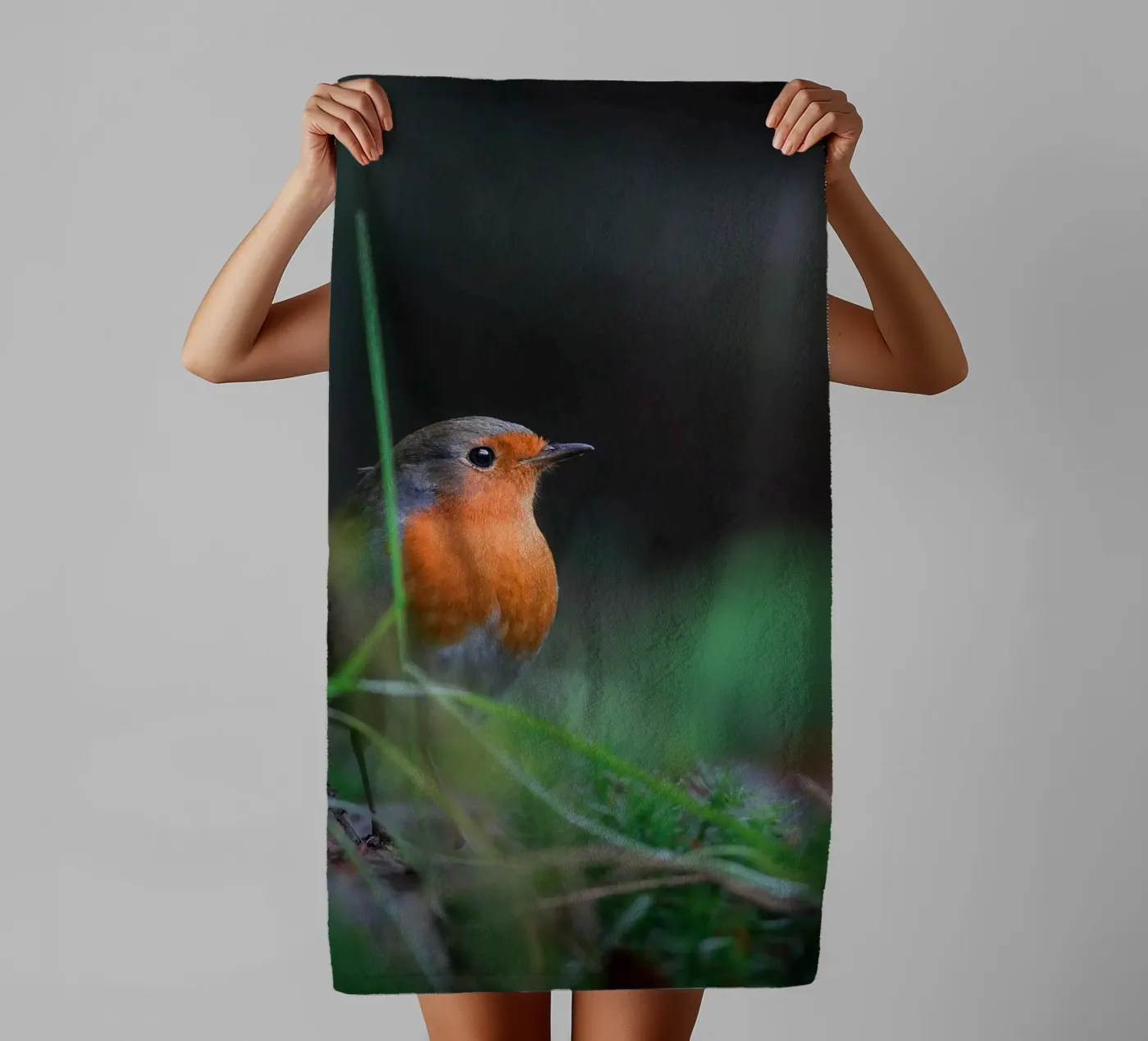 Robin badhanddoek van Tom's Wildlife