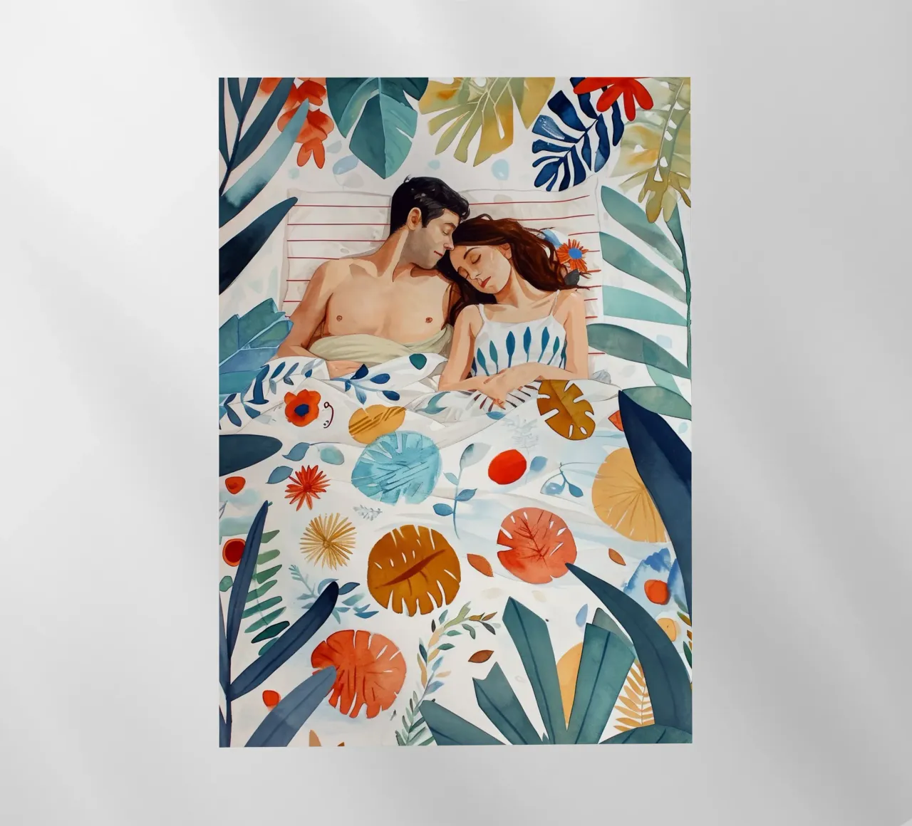 L'amore è nell'aria pittura digitale ad acquerello pellicola backlit da Justyna Jaszke JBJart