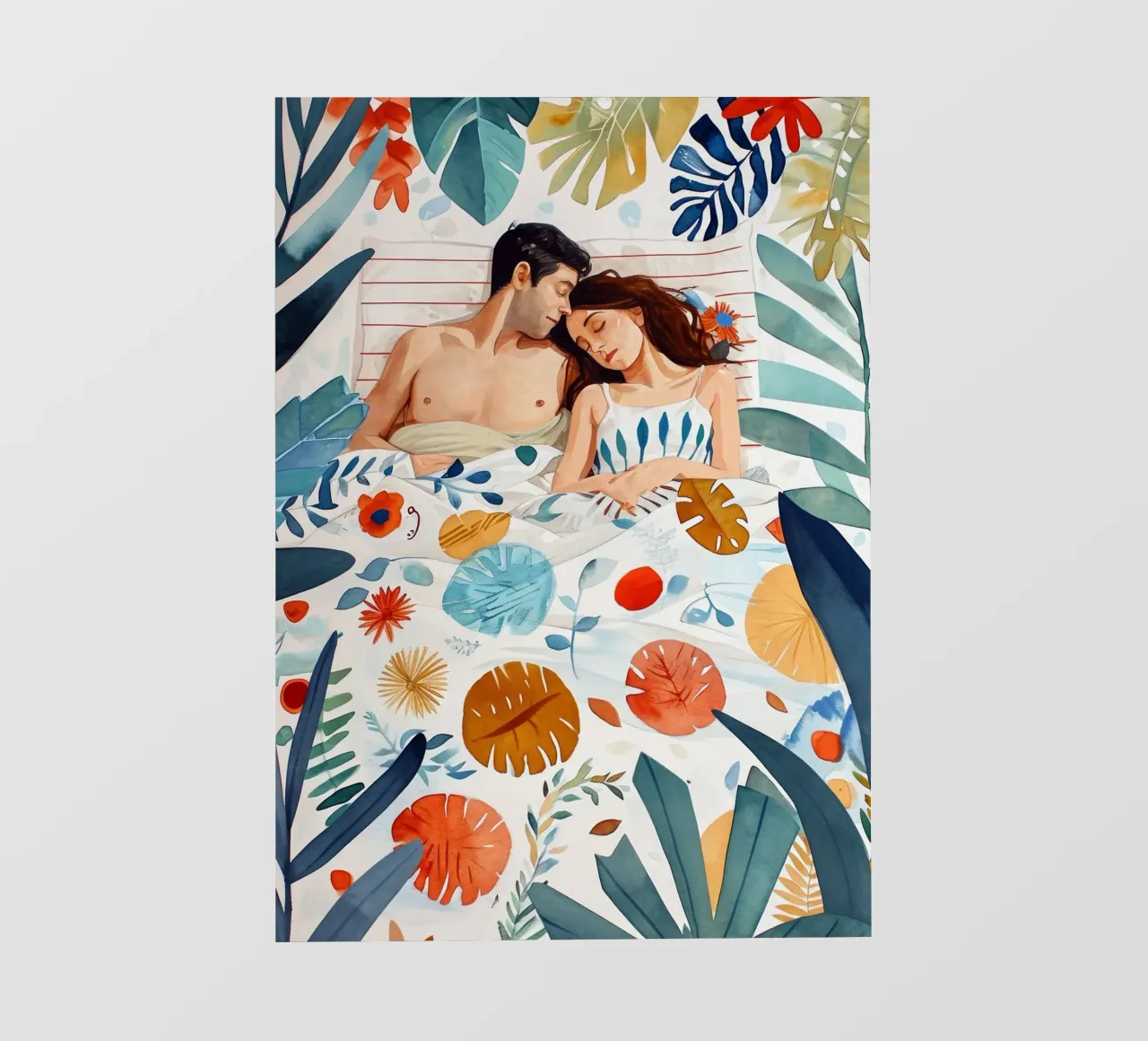 L'amore è nell'aria pittura digitale ad acquerello pellicola backlit da Justyna Jaszke JBJart
