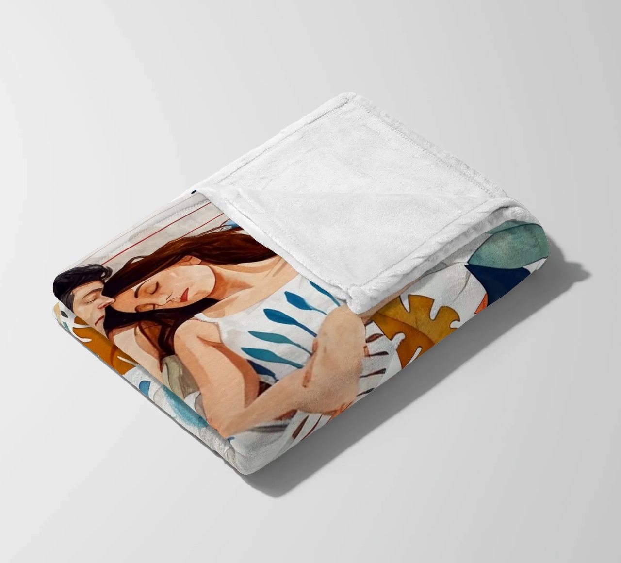 L'amore è nell'aria pittura digitale ad acquerello coperta in pile da Justyna Jaszke JBJart