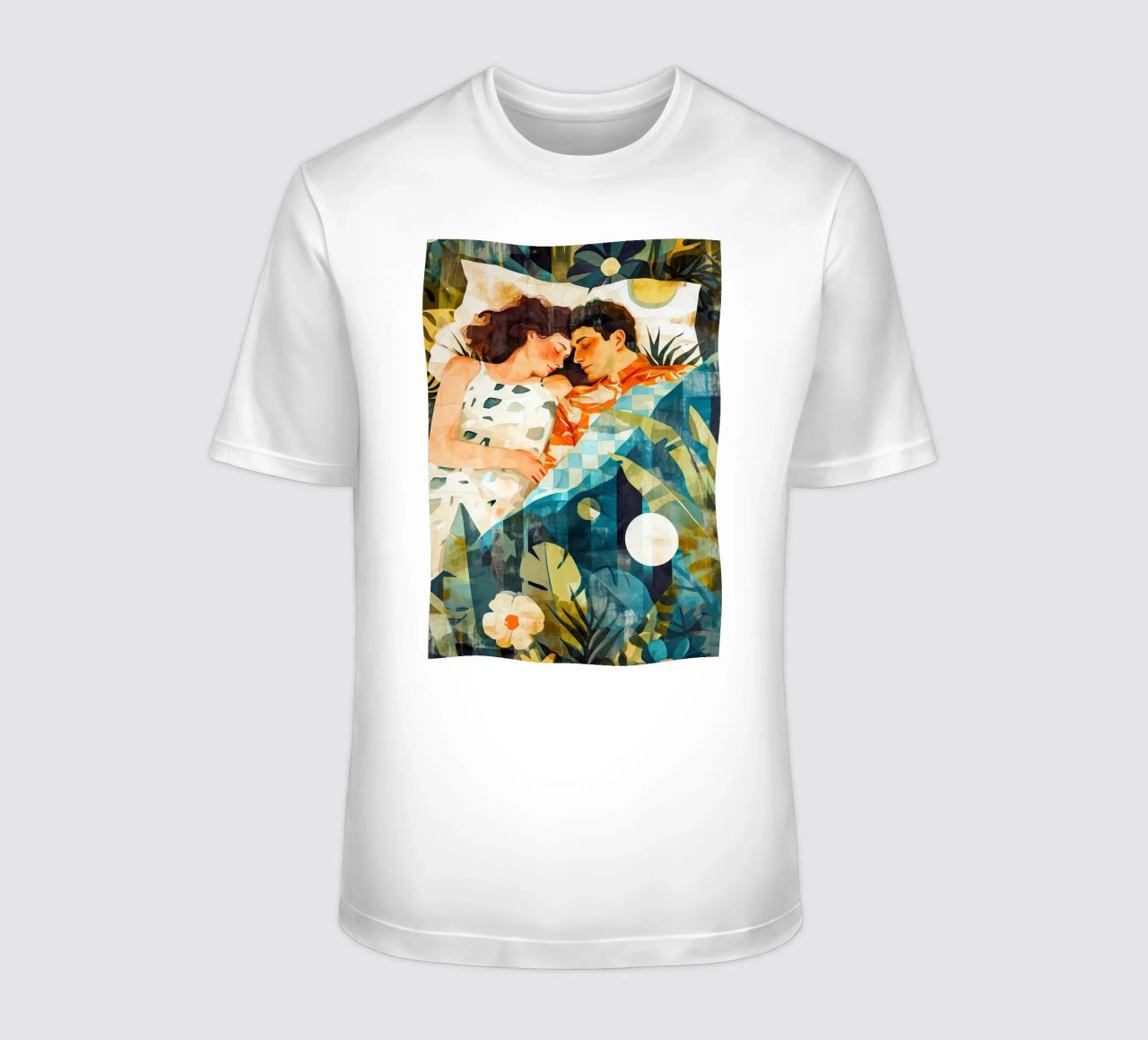 L'amore è nell'aria pittura digitale ad acquerello t-shirt da Justyna Jaszke JBJart