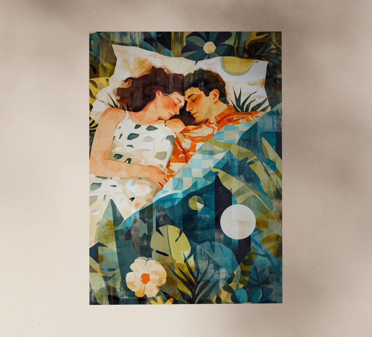 L'amore è nell'aria pittura digitale ad acquerello pellicola backlit da Justyna Jaszke JBJart