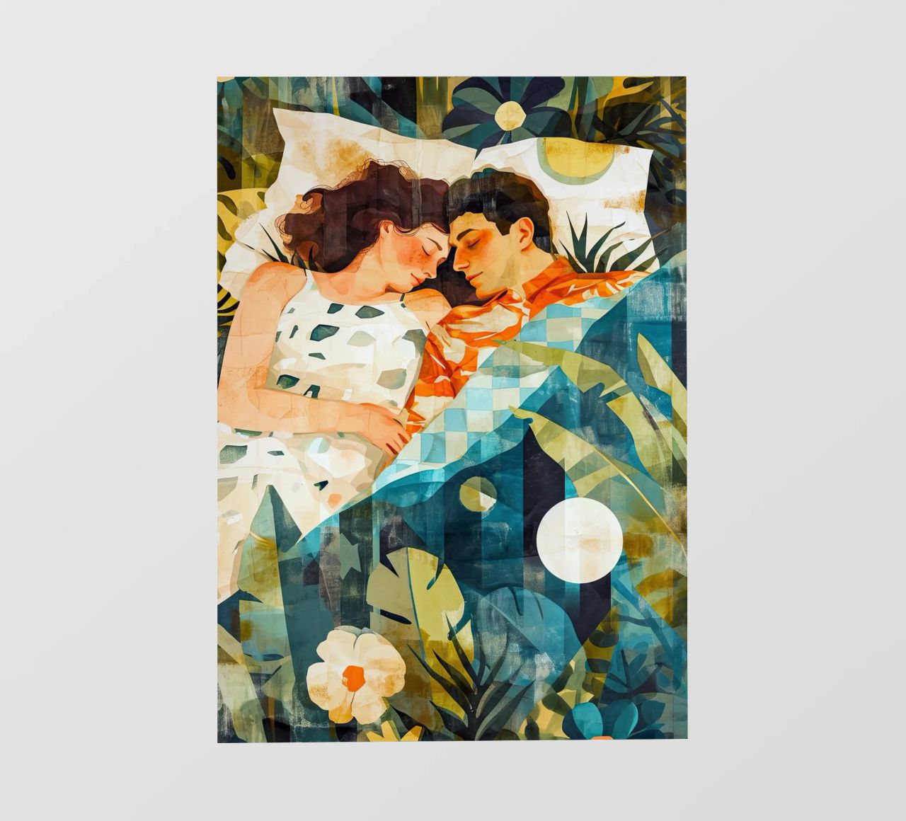 L'amore è nell'aria pittura digitale ad acquerello pellicola backlit da Justyna Jaszke JBJart