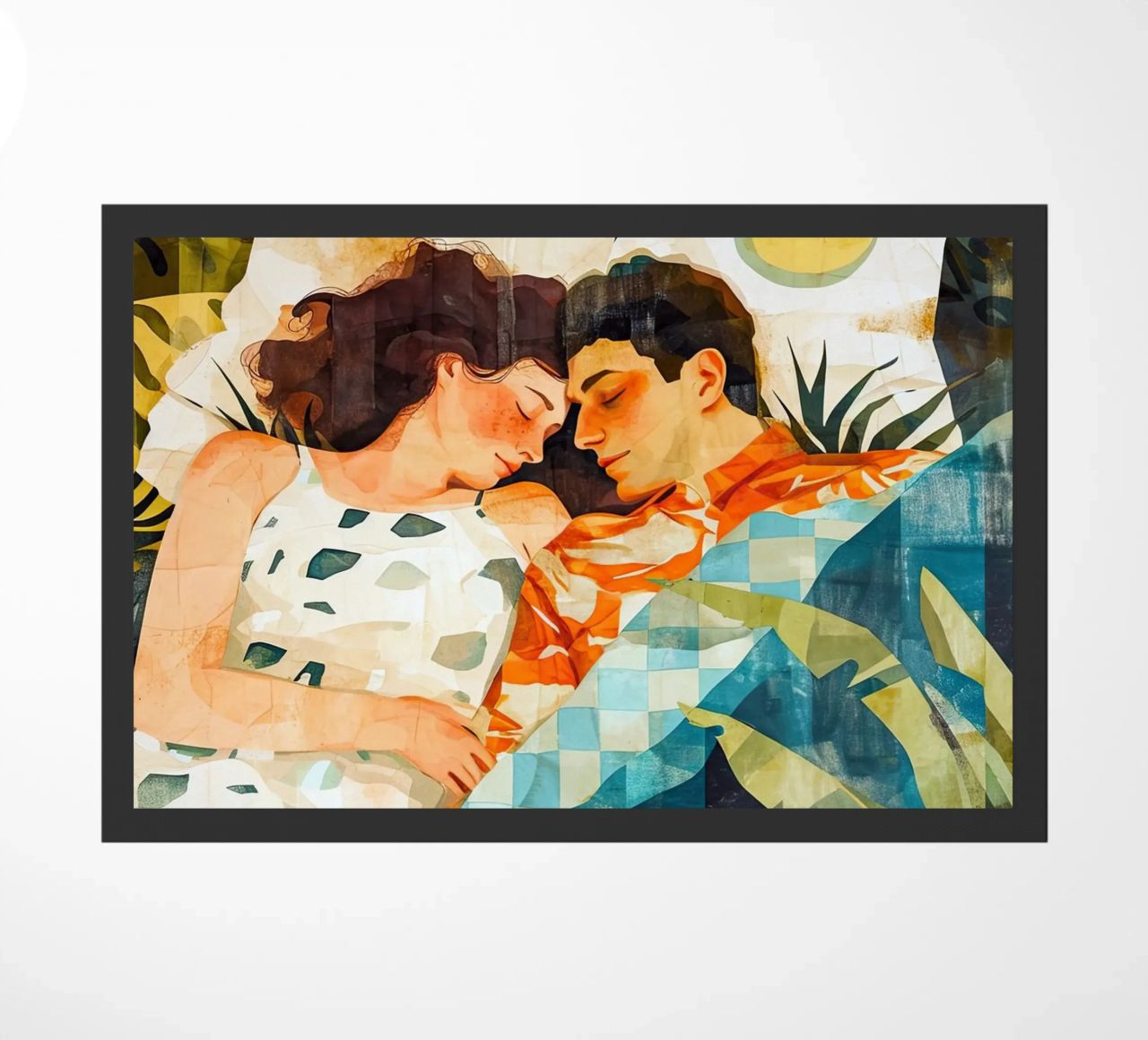 L'amore è nell'aria pittura digitale ad acquerello zerbino da Justyna Jaszke JBJart