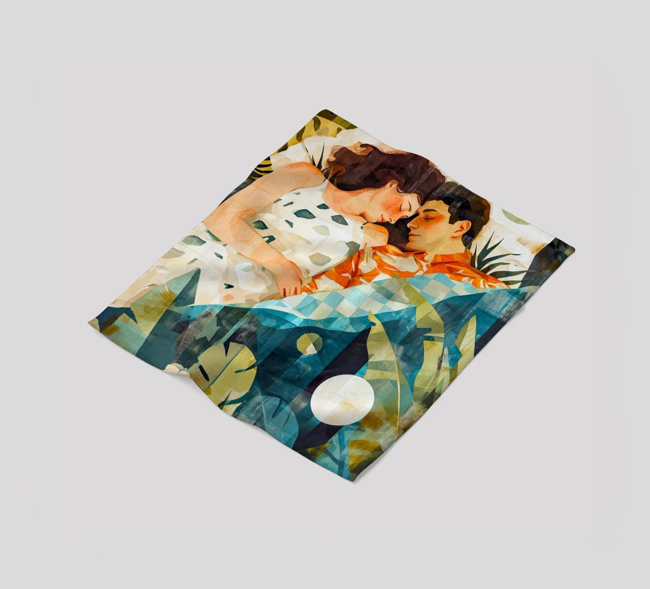 L'amore è nell'aria pittura digitale ad acquerello coperta in pile da Justyna Jaszke JBJart