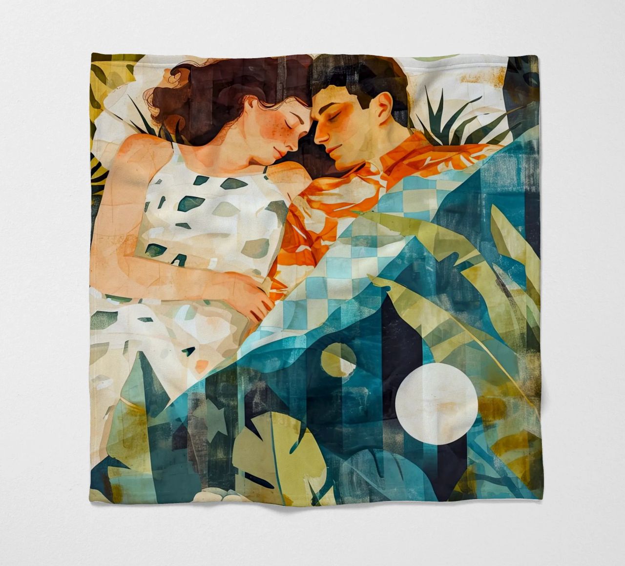 L'amore è nell'aria pittura digitale ad acquerello coperta in pile da Justyna Jaszke JBJart