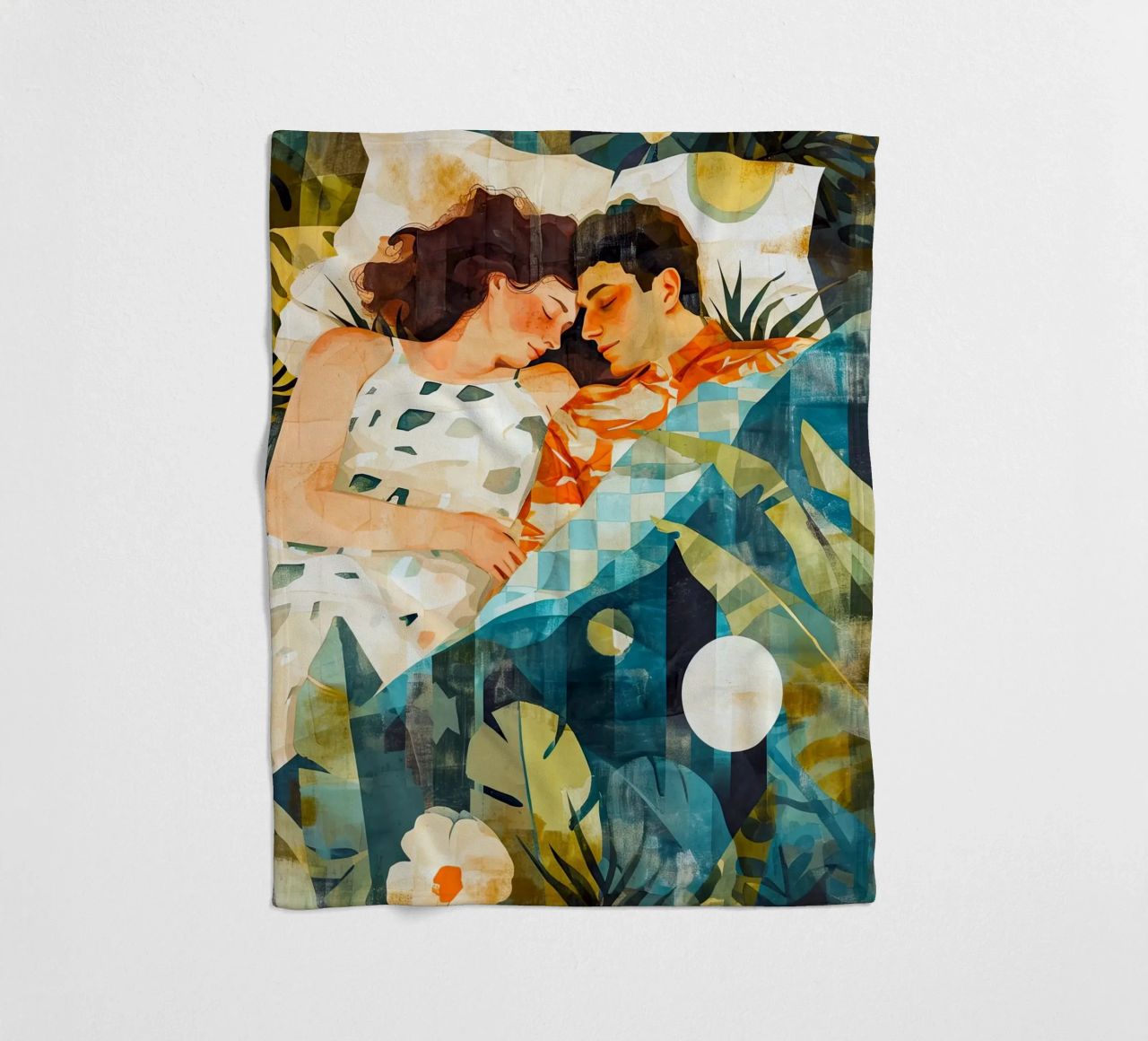 L'amore è nell'aria pittura digitale ad acquerello coperta in pile da Justyna Jaszke JBJart