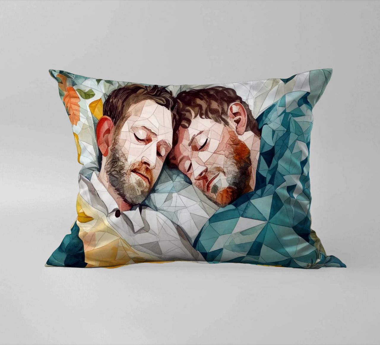 L'amour est dans l'air aquarelle peinture numérique coussin de Justyna Jaszke JBJart