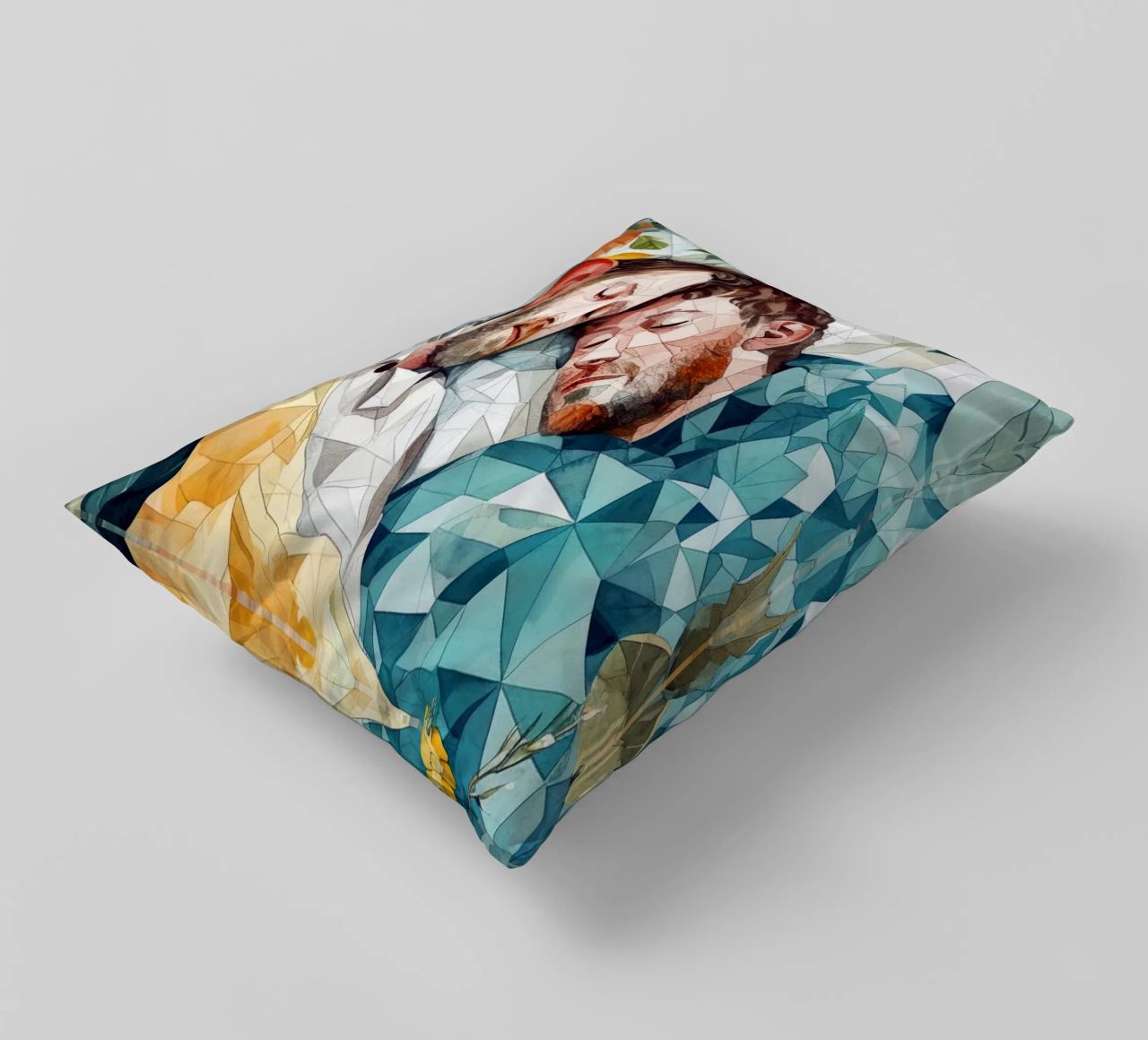 L'amour est dans l'air aquarelle peinture numérique coussin de Justyna Jaszke JBJart