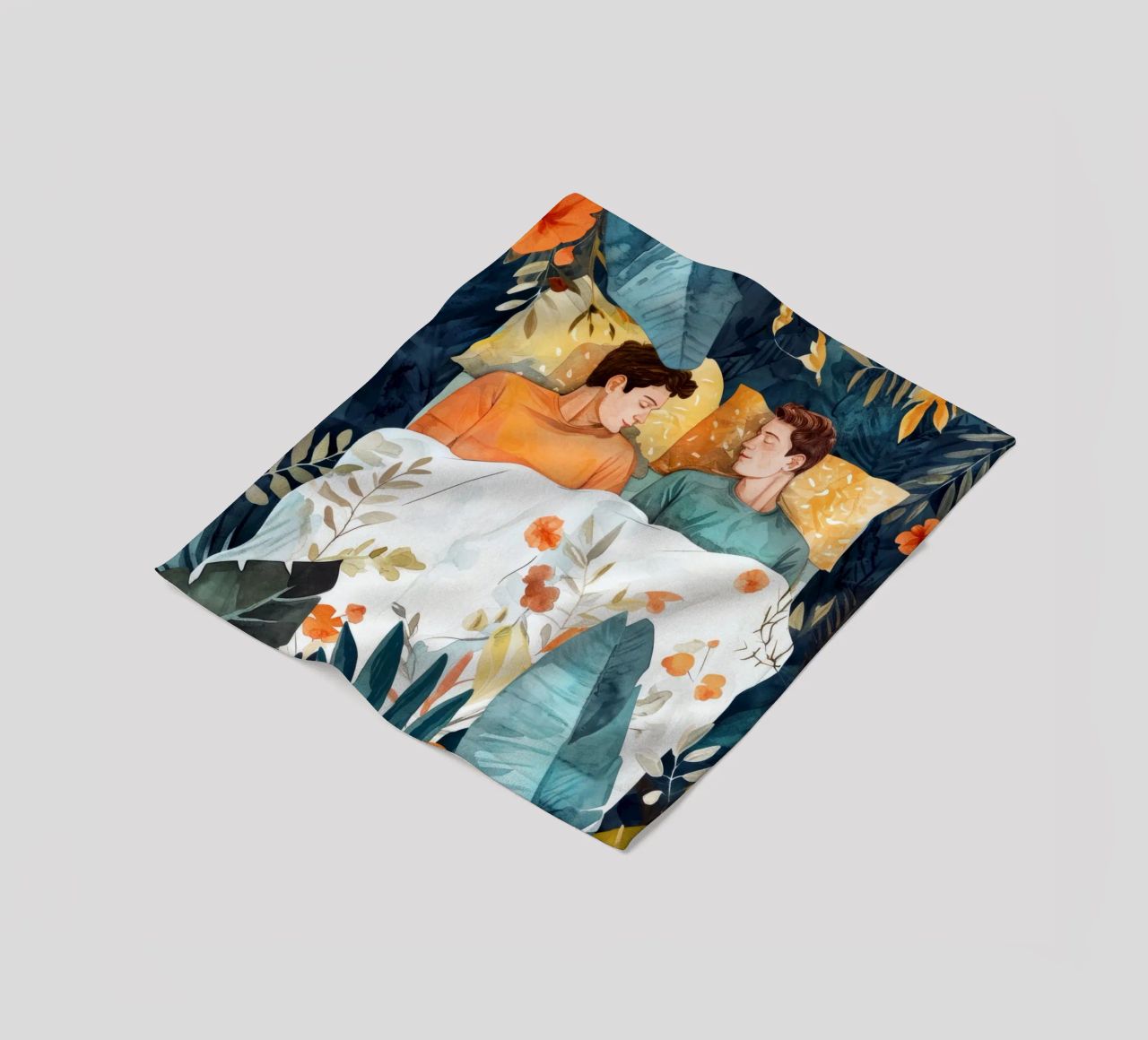 L'amore è nell'aria pittura digitale ad acquerello coperta in pile da Justyna Jaszke JBJart
