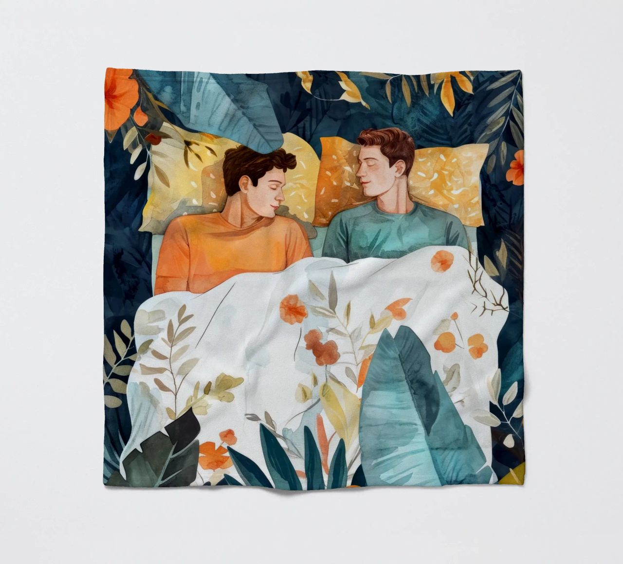 L'amore è nell'aria pittura digitale ad acquerello coperta in pile da Justyna Jaszke JBJart