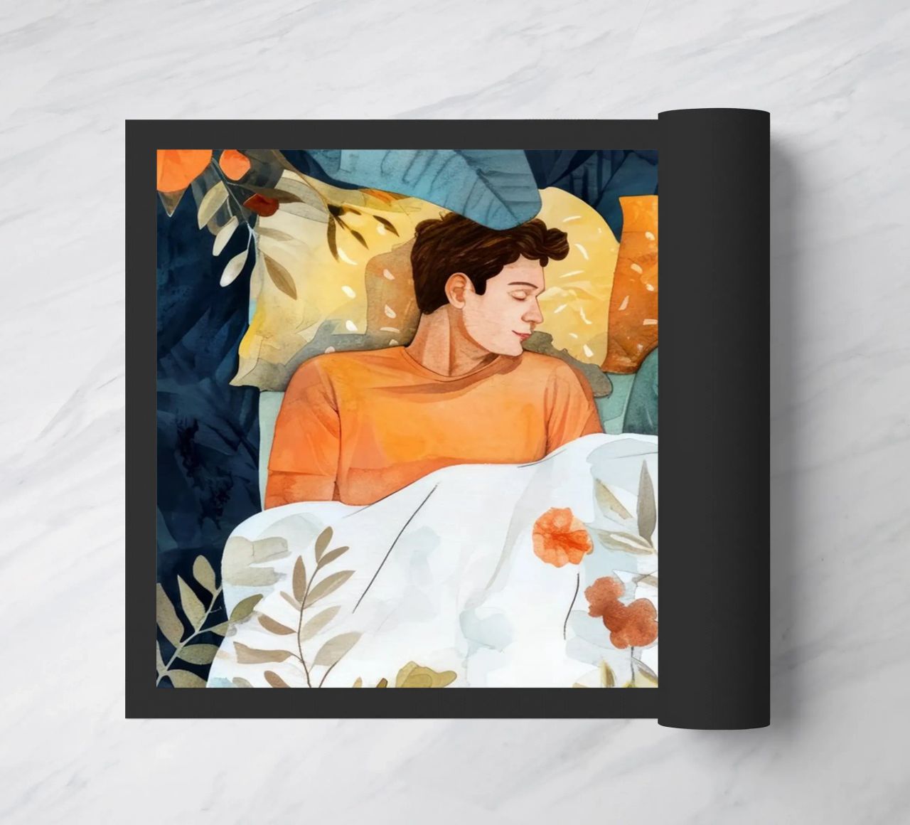 L'amore è nell'aria pittura digitale ad acquerello zerbino da Justyna Jaszke JBJart