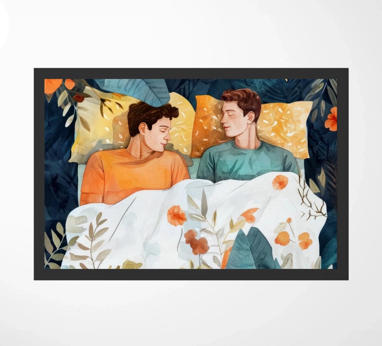 L'amore è nell'aria pittura digitale ad acquerello zerbino da Justyna Jaszke JBJart