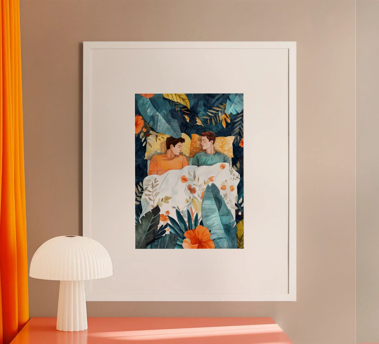 L'amore è nell'aria pittura digitale ad acquerello carta hahnemühle da Justyna Jaszke JBJart