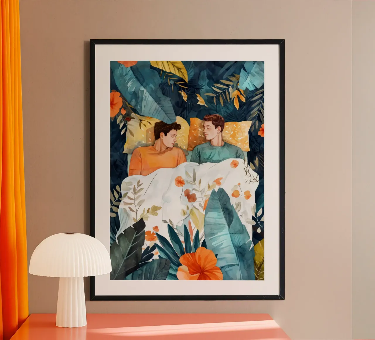 L'amore è nell'aria pittura digitale ad acquerello poster da Justyna Jaszke JBJart