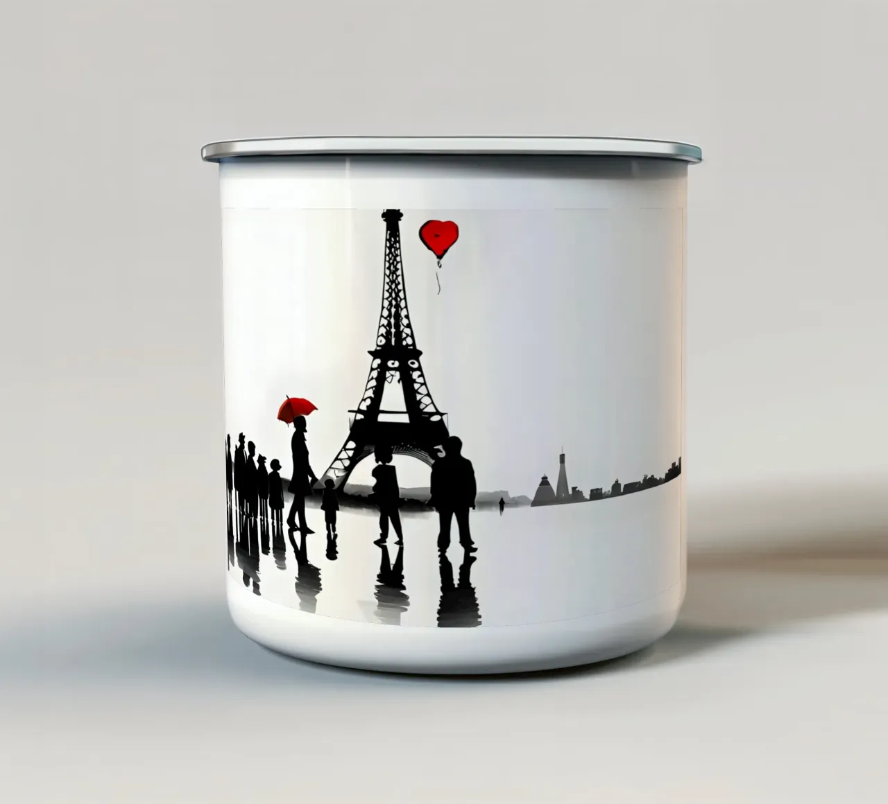 Ispirato da Banksy tazza in smalto da Art Digital Visuel