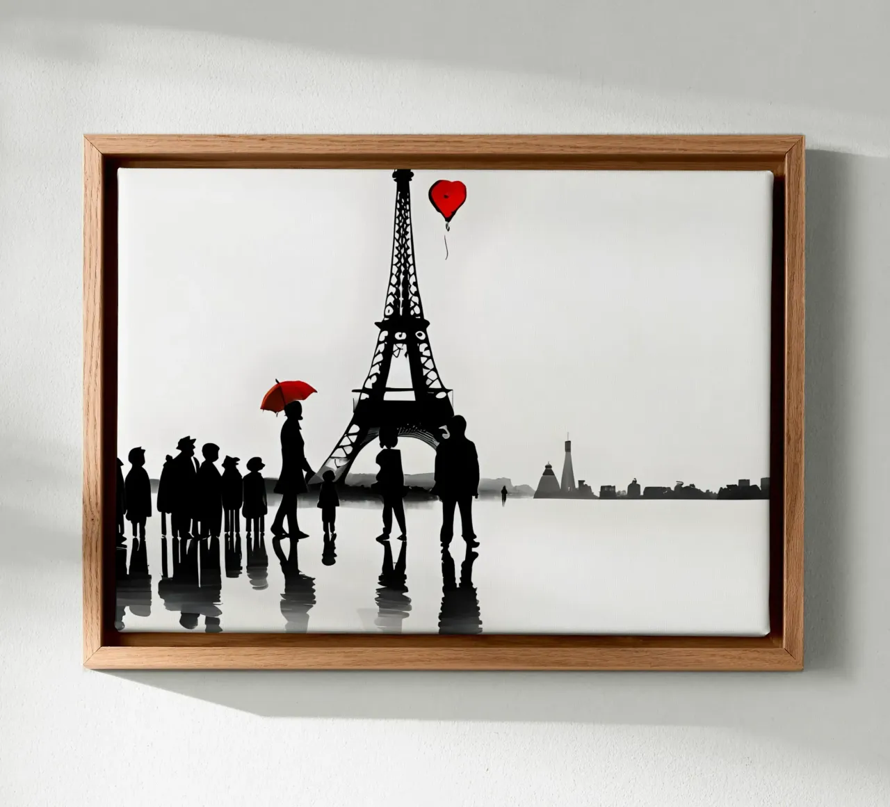Geïnspireerd door Banksy canvas met Baklijst van Art Digital Visuel