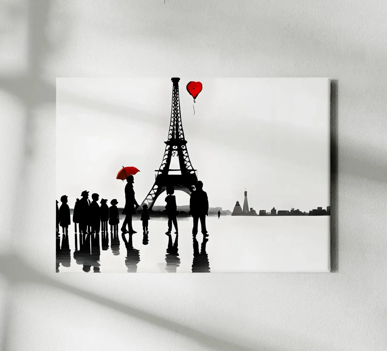 Geïnspireerd door Banksy canvas met Baklijst van Art Digital Visuel