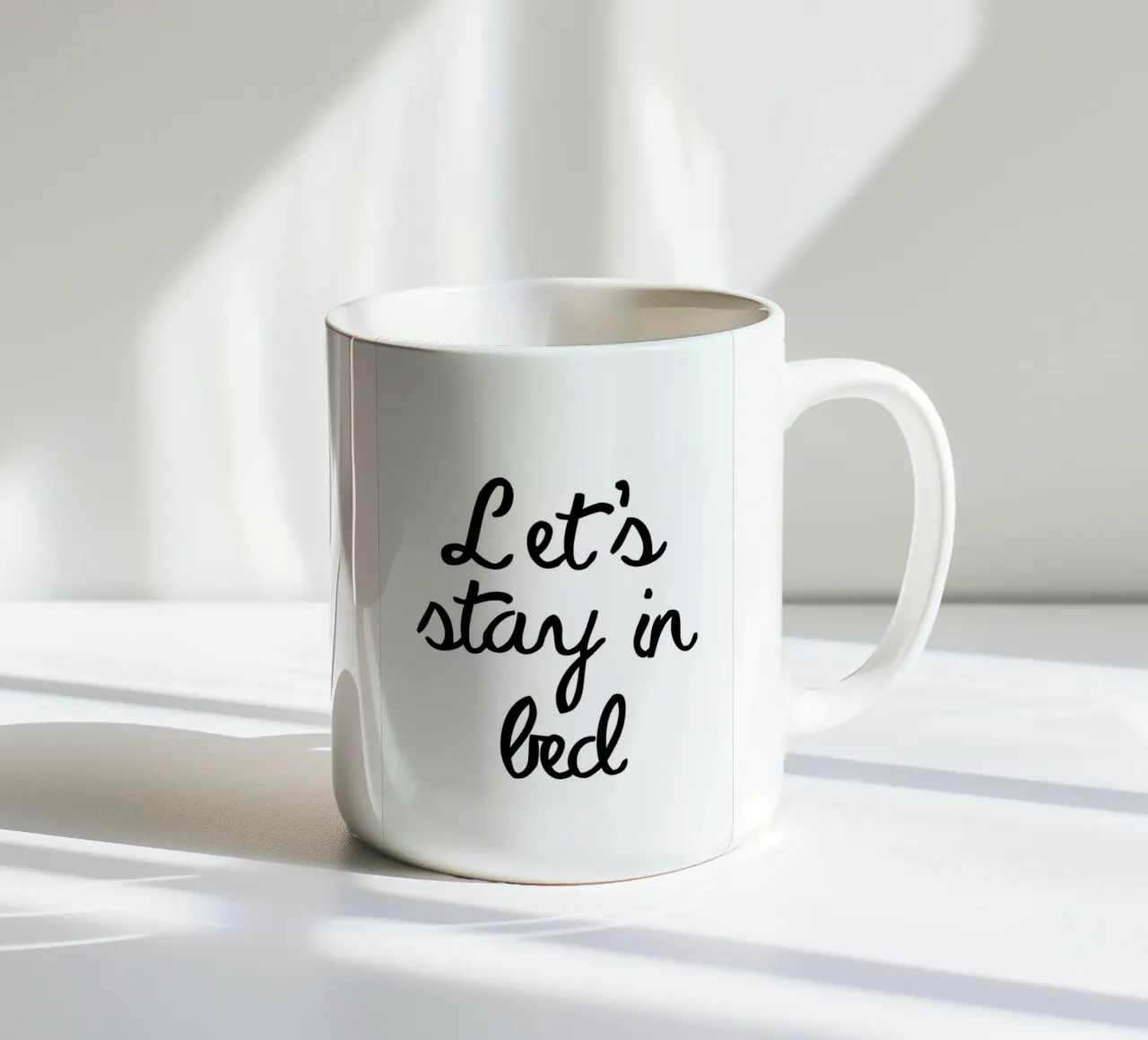 Let's Stay In Bed ceramic mug by Studio One