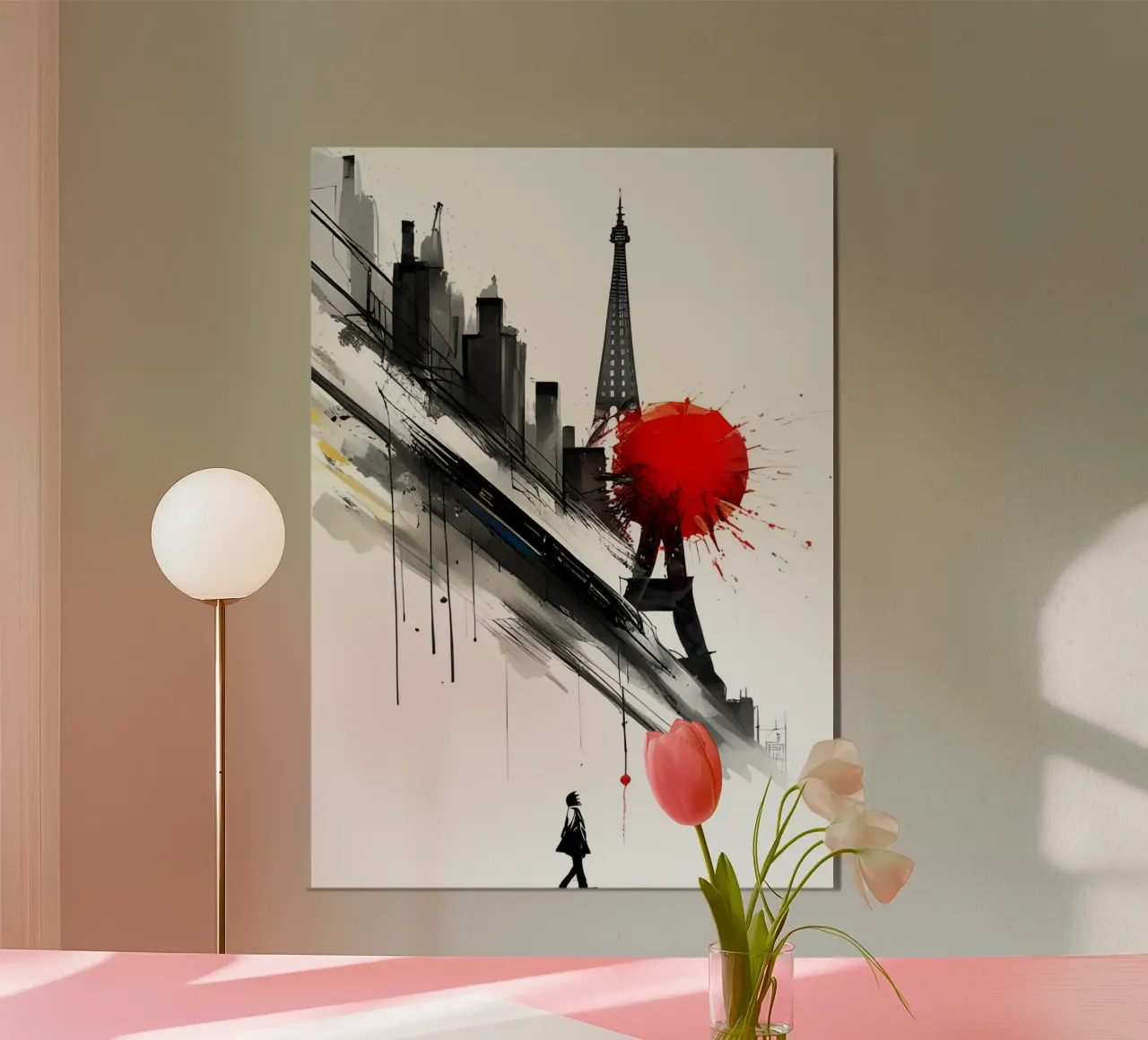 Ispirato da Banksy poster con telaio in legno da Art Digital Visuel