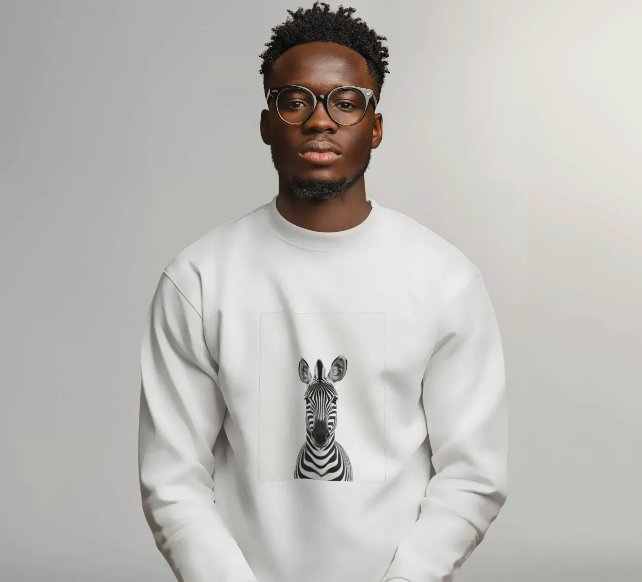 Toni simpatica zebra felpa da Carinaprint