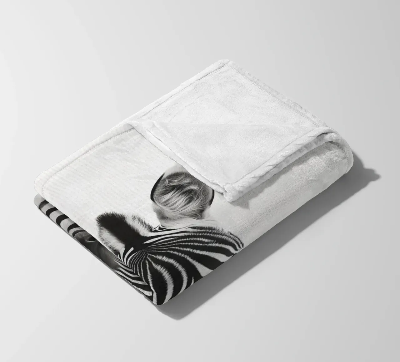 Toni simpatica zebra coperta in pile da Carinaprint