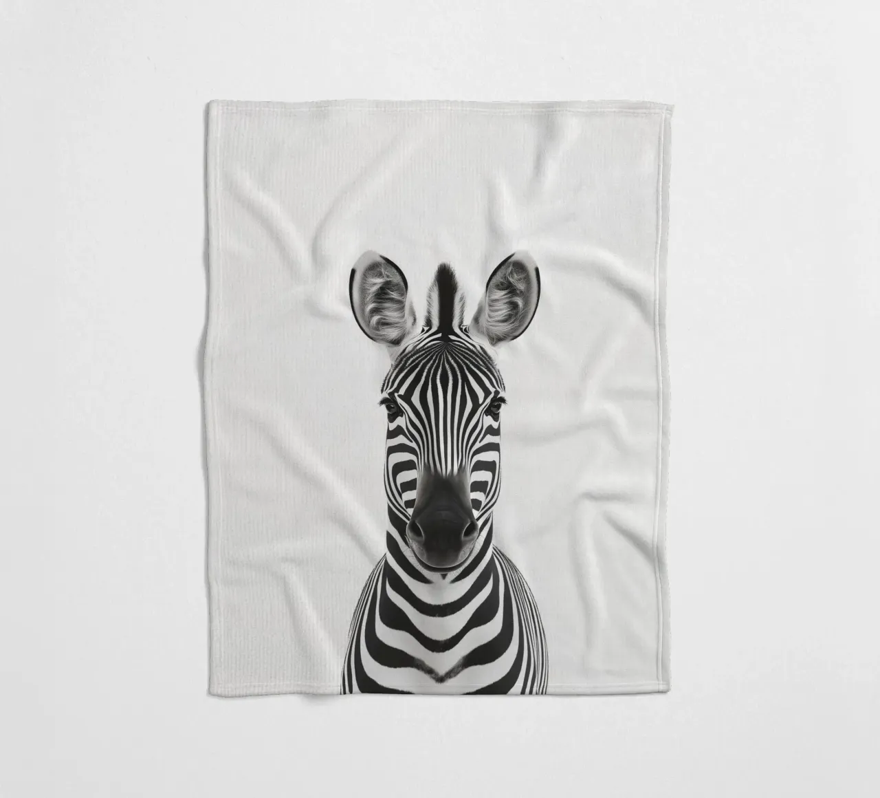 Toni simpatica zebra coperta in pile da Carinaprint